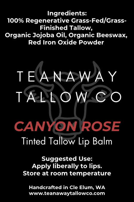 “Canyon Rose”Tinted Tallow Lip Balm